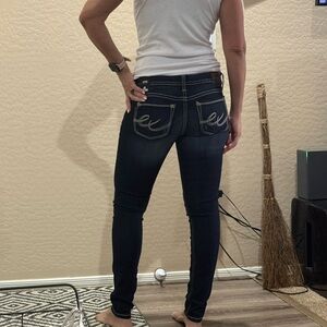 Express Women's Dark Indigo Skinny Jeans